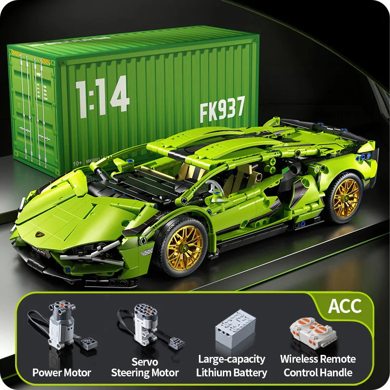 Supercar Sport Verte à Construire