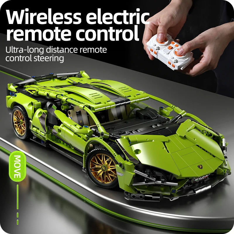 Supercar Sport Verte à Construire