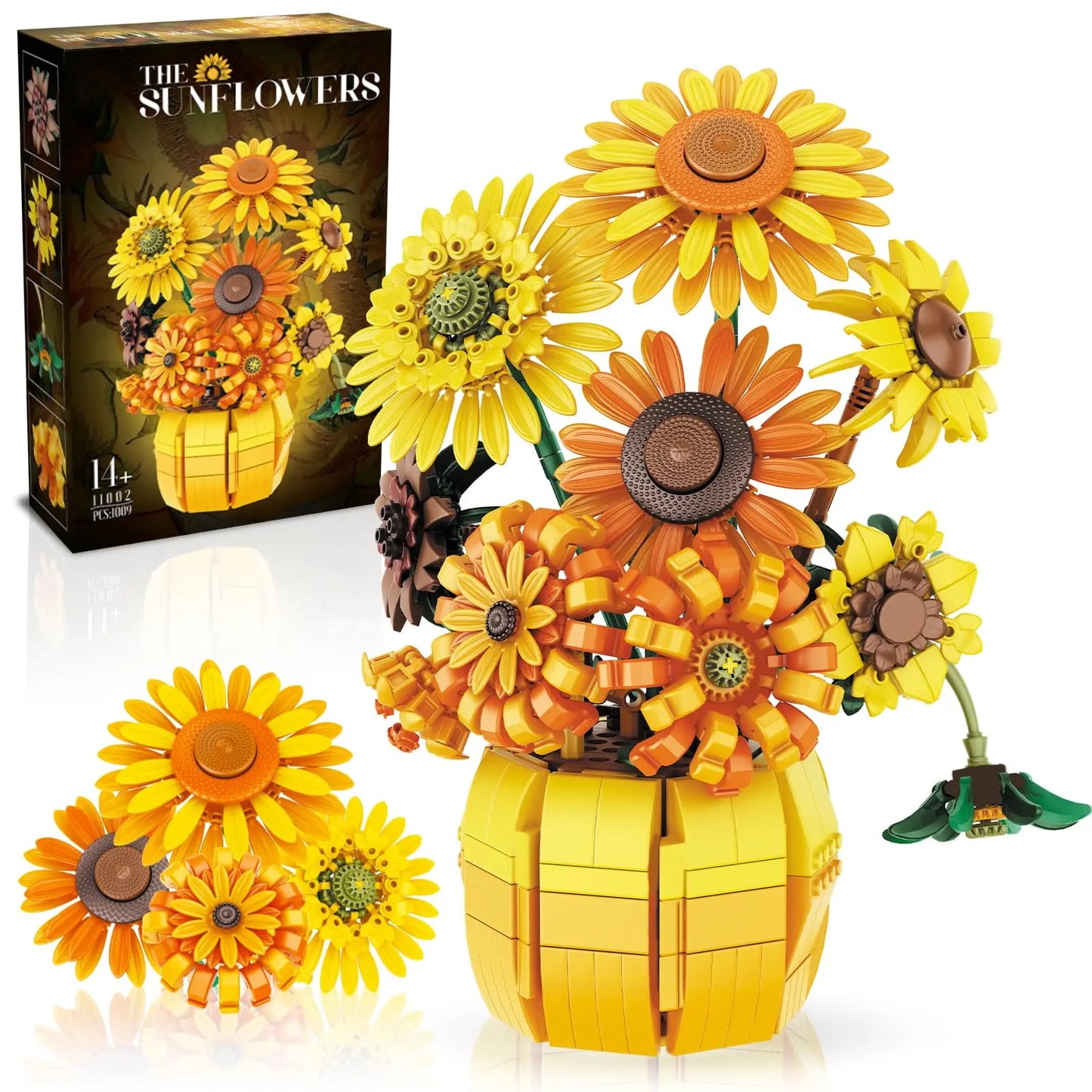 Bouquet Tournesol en Blocs de Construction