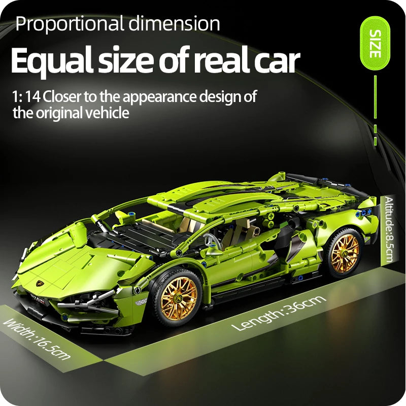 Supercar Sport Verte à Construire