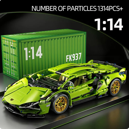 Supercar Sport Verte à Construire
