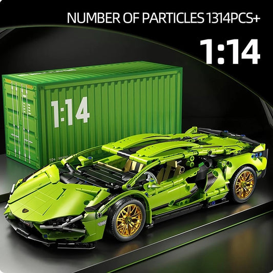 Supercar Sport Verte à Construire